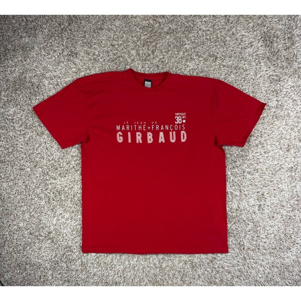 Vintage Marithe Francois Girbaud Red 38 MFG Shirt XXL Y2K Hip Hop Skate Style